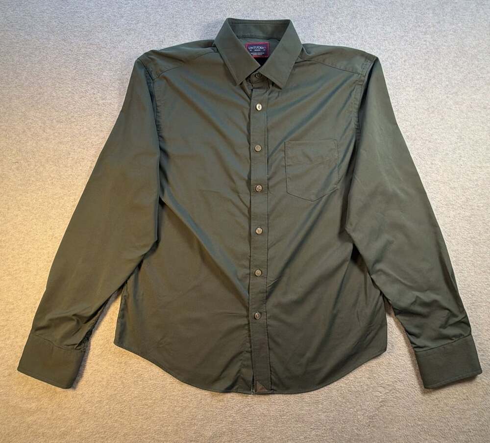 Untuckit Olive Green Long Sleeve Button Down Shirt Small